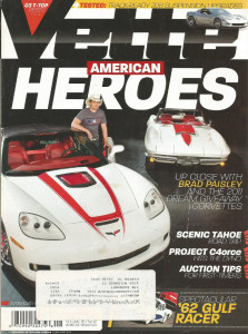 VETTE 2011 JAN - PAISLEY, GULF RACER, C2 GAUGES RESTORE, S/G HISTORY